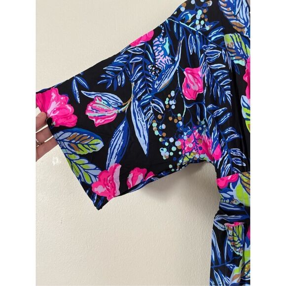 NWT Lilly Pulitzer Parigi Elbow Sleeve Midi Dress SZ XS Onyx Earned Stripes - Picture 5 of 12